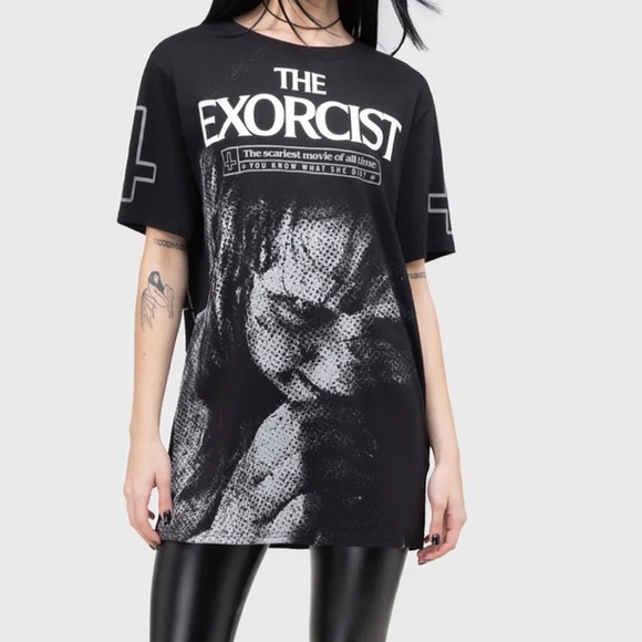 Killstar Tops - 🏷️BNWT Killstar Exorcist Regan Black Graphic Tunic Top